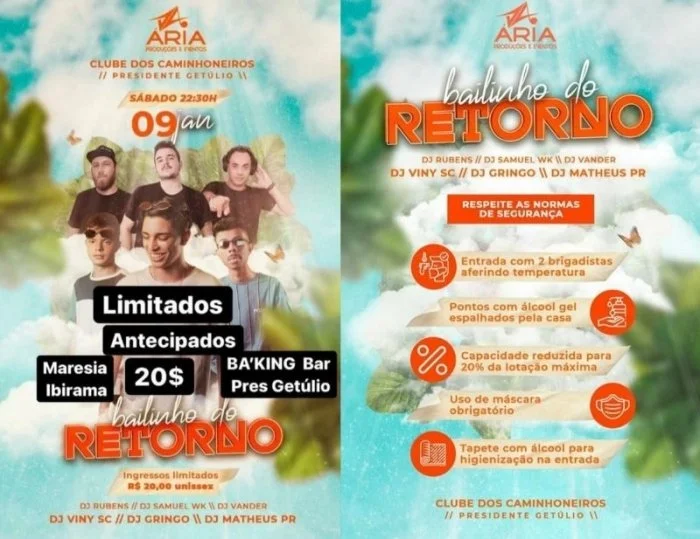 Justiça proíbe “Bailinho do Retorno”, em Presidente Getúlio
