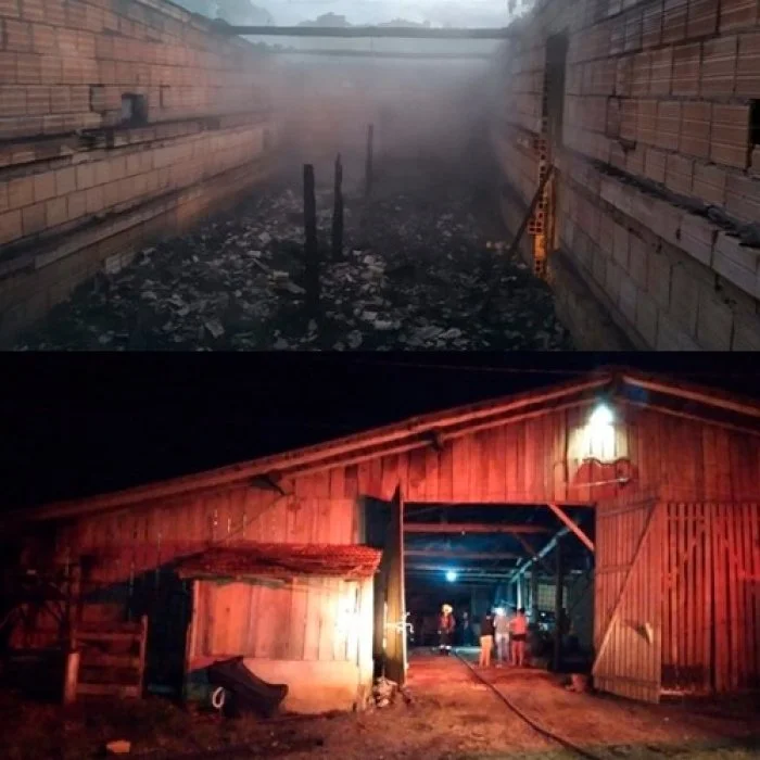 Incêndio atinge estufas de fumo em Ituporanga e Pouso Redondo