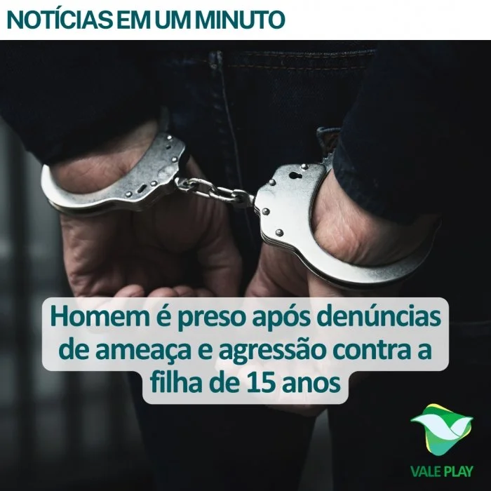GIRO DE NOTÍCIAS: Homem é preso após denúncias de agressão contra a filha de 15 anos.