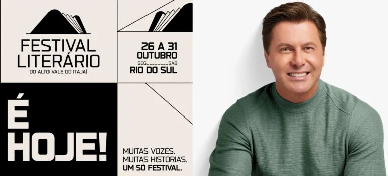 Festival Literário Do Alto Vale do Itajaí recebe hoje o autor do best-seller “Café com Deus Pai”